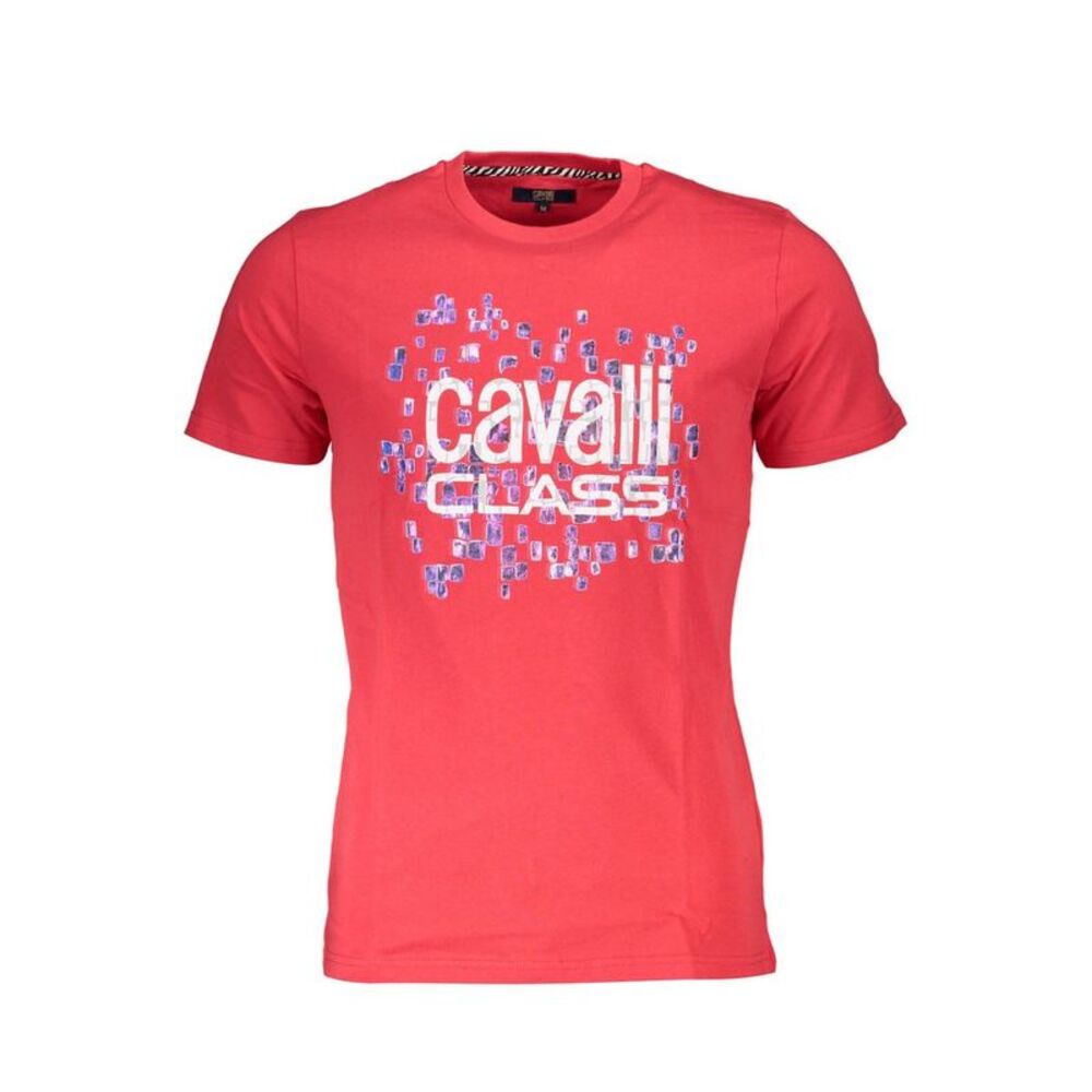 Cavalli Class Rosso Cotton Men's Men's T-Shirt